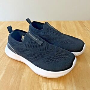 Hobibear‎ Unisex Sneakers Black Running Shoes Wide Toe Slip-On EU 40
